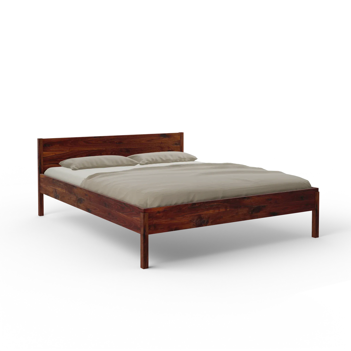 Holzmanufaktur AXEL Bett Wildnuss / 90