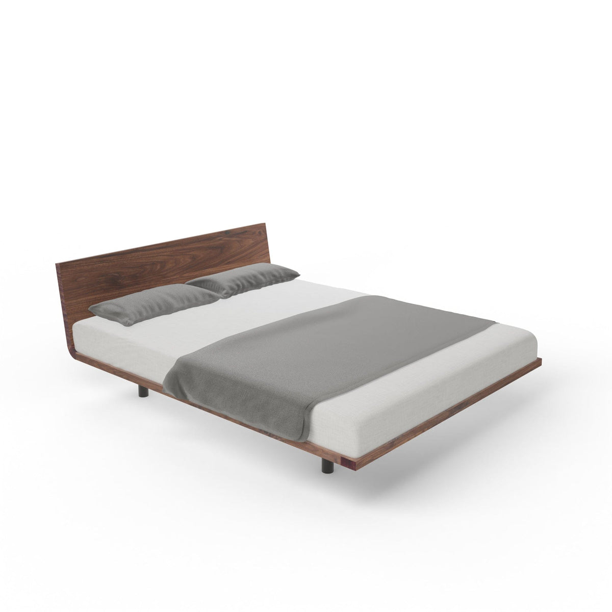 Holzmanufaktur Bett SWING light Wildnuss / 90 / Einlegerahmen