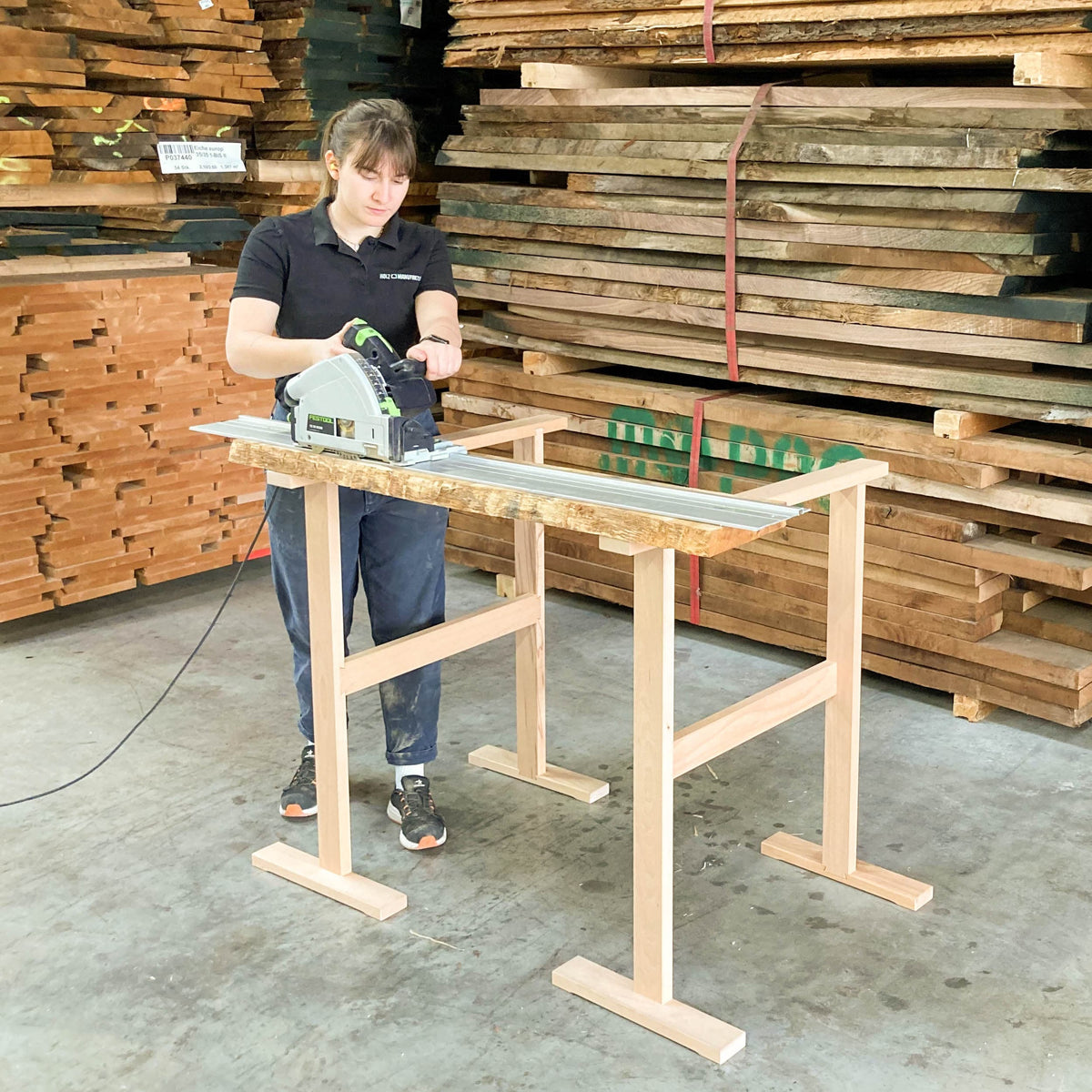 Holzmanufaktur Arbeitsbock Buche Höhe: 90 cm (1 Paar) Kernbuche