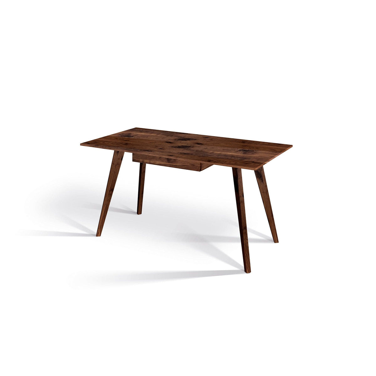 Holzmanufaktur MARTO Schreibtisch Wildnuss / 120 x 60 x 75 / mit Schubkasten