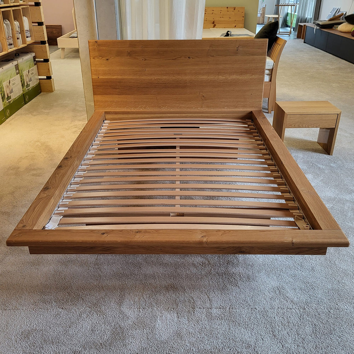 Holzmanufaktur MATIS XL Wildeiche massiv, 140 x 200 cm MATIS XL Massivholzbett Wildeiche 140 x 200 cm