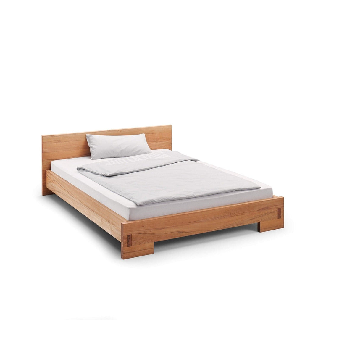 Design Holzbett 180x200 cm Sale, Kernbuche massiv, Abverkauf Ausstellungsstück im Futon Design