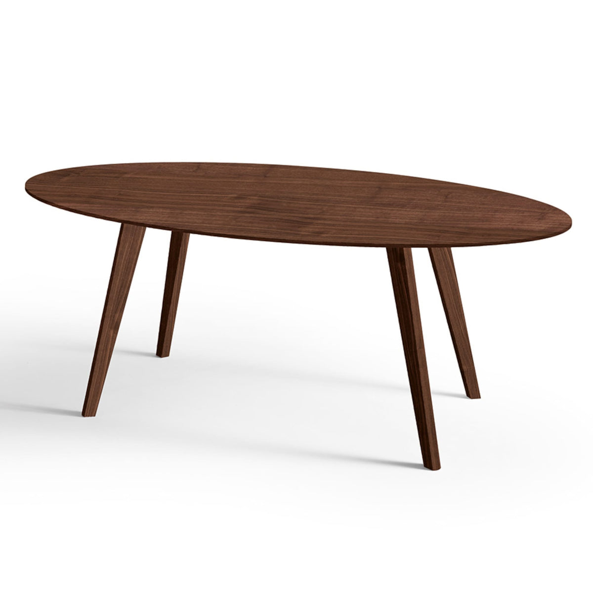 Holzmanufaktur MARTO Massivholztisch elliptisch Nussbaum / 160 x 105 x 75
